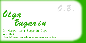 olga bugarin business card